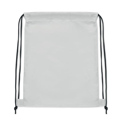 Mochila de cuerdas gris vista trasera