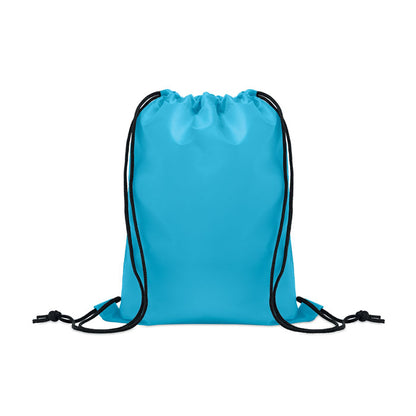 Mochila de cuerdas azul claro vista frontal