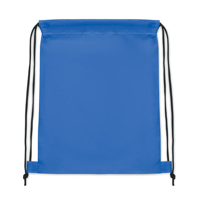 Mochila de cuerdas azul vista trasera