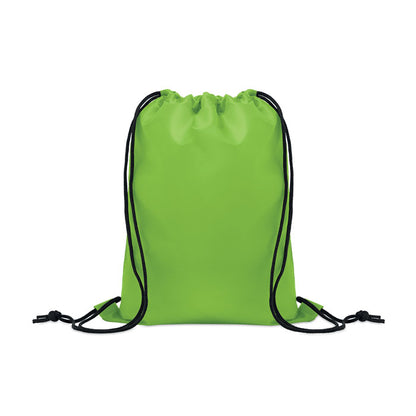 Mochila de cuerdas verde vista frontal