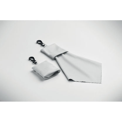 Funda blanca del paño de limpieza RPET