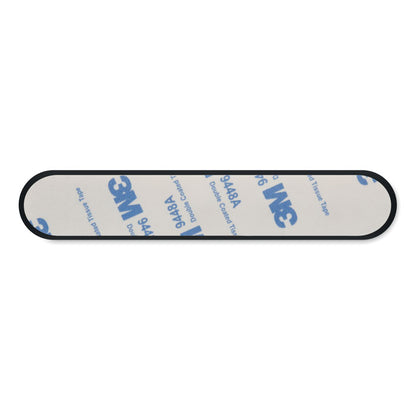 Vista lateral del organizador de cables de silicona negro