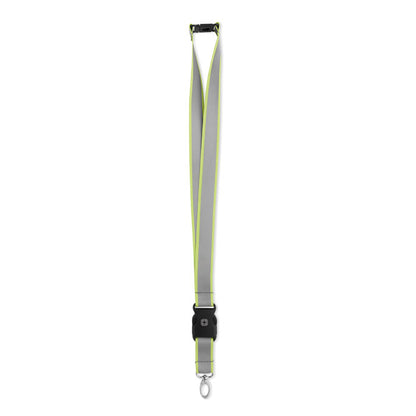 Lanyard RPET verde claro extendido