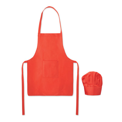 Delantal infantil de cocina rojo vista frontal