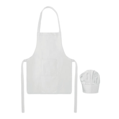 Gorro de cocina infantil blanco vista lateral