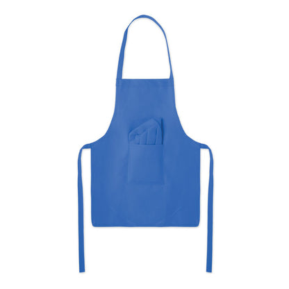 Delantal infantil de cocina azul vista frontal