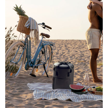 Mochila nevera vista lateral con asa superior