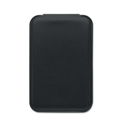 Espejo compacto cerrado en estuche de PU negro