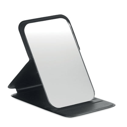 Espejo compacto plegable con estuche de PU abierto
