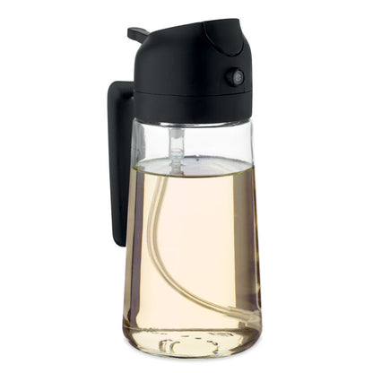 Dosificador de aceite con líquido claro en el interior