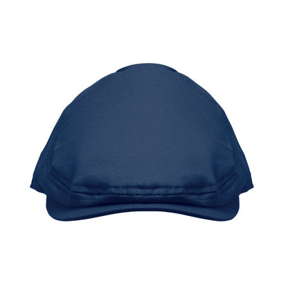 Parte trasera de gorra Newsboy azul con hebilla