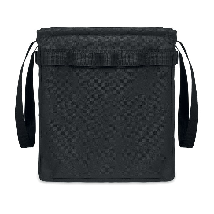 FORM - Organizador RPET plegable en color negro, ideal para compras y almacenamiento, con asas y diseño plegable.