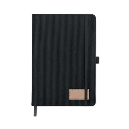 Parte trasera de libreta A5 negra