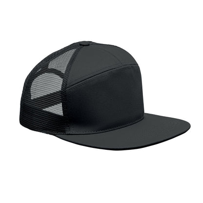 Gorra de visera plana negra vista frontal