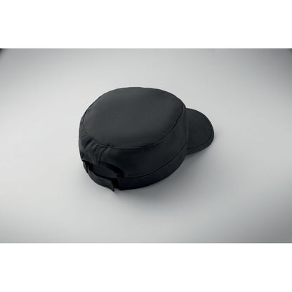 Gorra militar negra vista superior