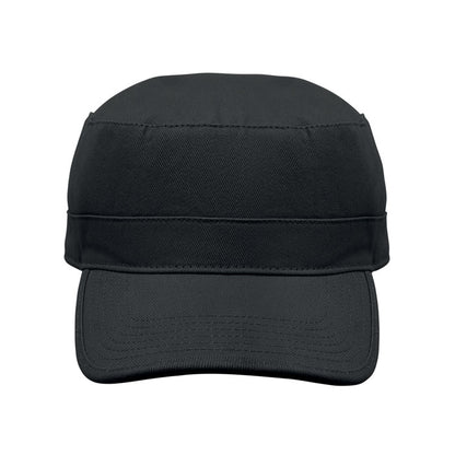 Gorra militar negra vista frontal