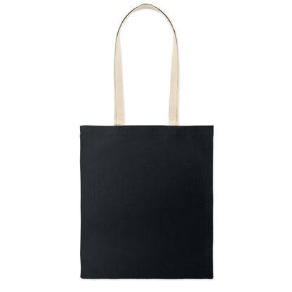 Bolsa de algodón negra vista frontal