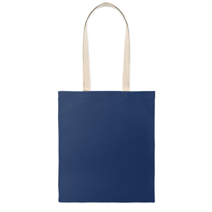 Bolsa de algodón azul marino vista frontal