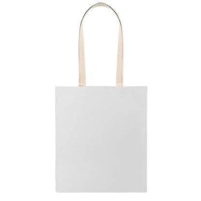 Bolsa de algodón blanca vista frontal
