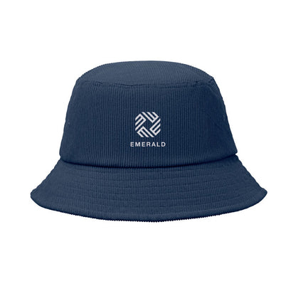 Gorro bucket azul marino con logo frontal