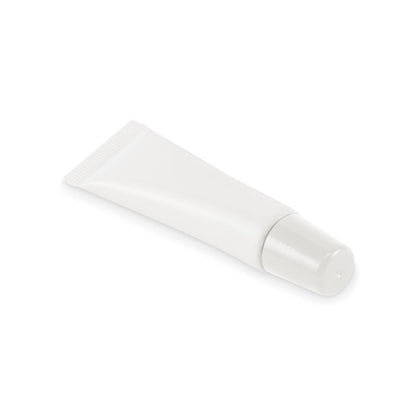 Tubo de bálsamo labial color blanco cerrado