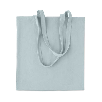 Bolsa de pana azul claro con asas largas