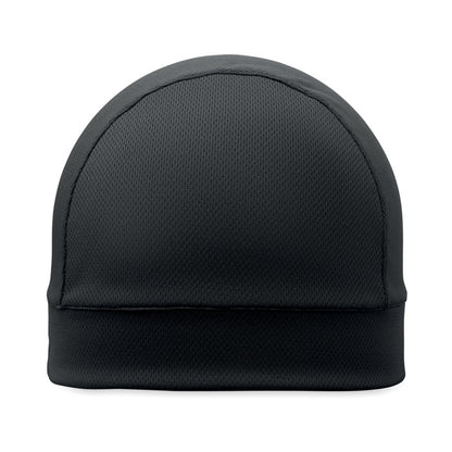 Gorro deportivo refrigerante negro vista frontal centrada