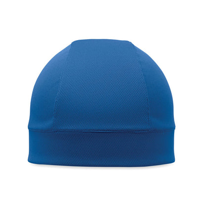 Gorro deportivo refrigerante azul vista trasera