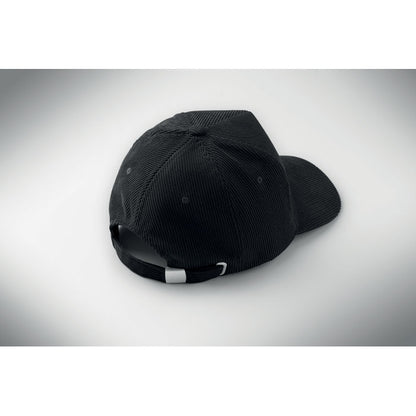 Gorra de pana negra vista superior