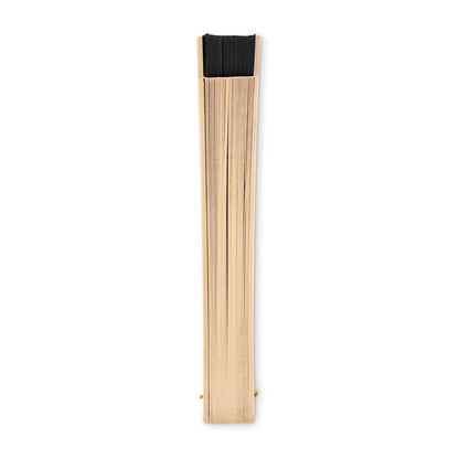 Abanico de madera cerrado en posición vertical