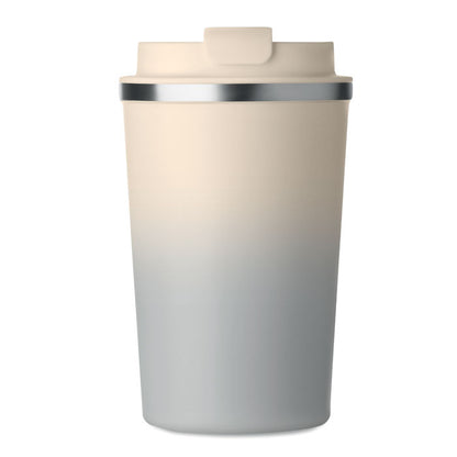 Vaso térmico beige con tapa de PP