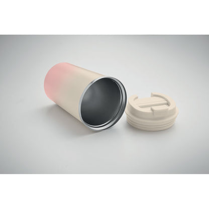 Vaso de acero inoxidable reciclado vista frontal