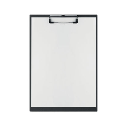 Portapapeles A4 blanco con clip de metal plateado