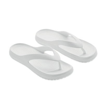 Chanclas de playa de EVA color blanco vista superior