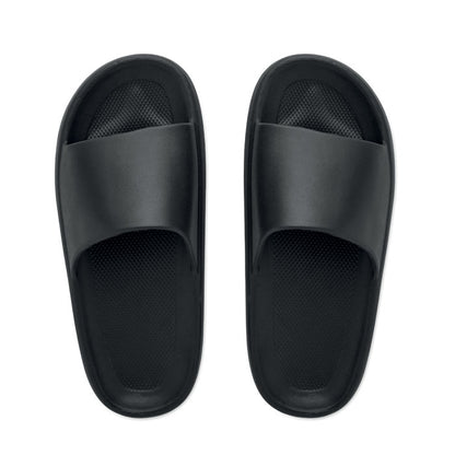 Chanclas negras de EVA vistas desde arriba