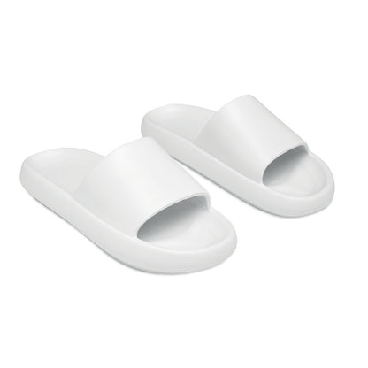 Chanclas unisex blancas de EVA en perspectiva