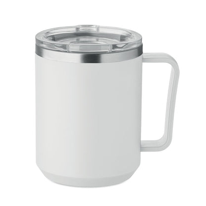 Vaso blanco visto de frente