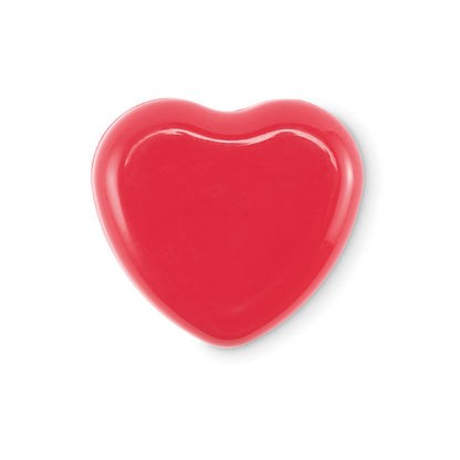 Envase de bálsamo labial con forma de corazón vista superior