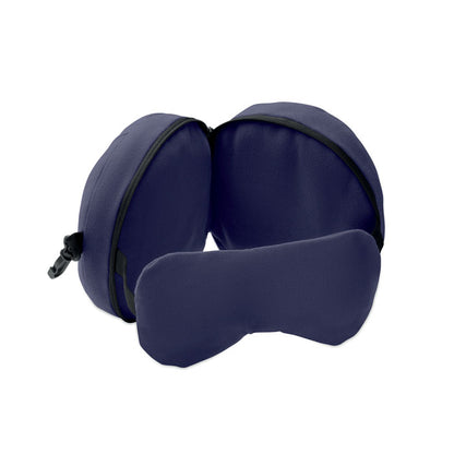 Almohada de viaje cerrada color azul marino