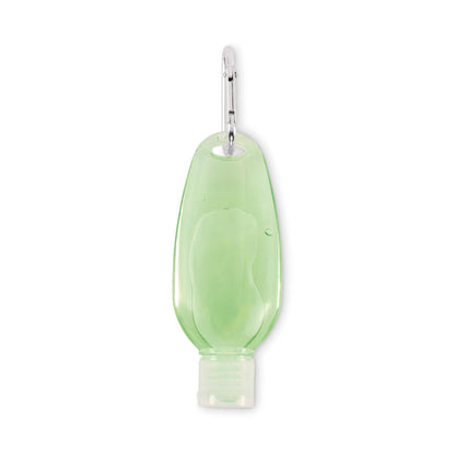 Botella de gel de aloe vera verde vista frontal