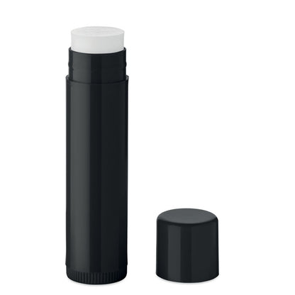 Bálsamo labial vegano SPF10 en barra color negro con tapa