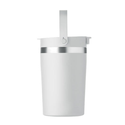 Vaso blanco con pajita