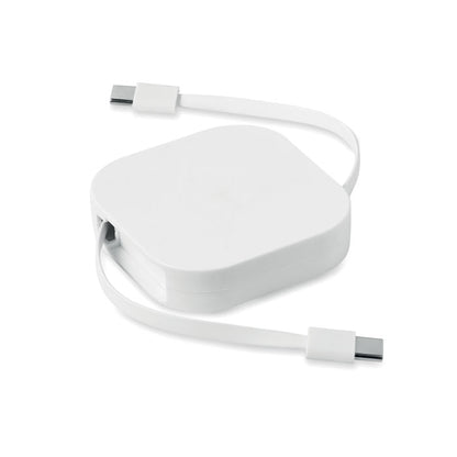 Cable retráctil blanco cerrado