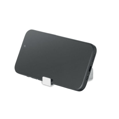 Cable de carga retráctil blanco vista trasera