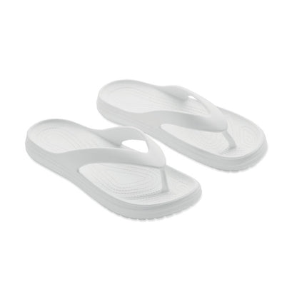 Chanclas de playa de EVA color blanco vista superior