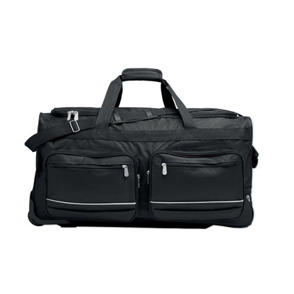 Bolsa trolley negra colocada en horizontal