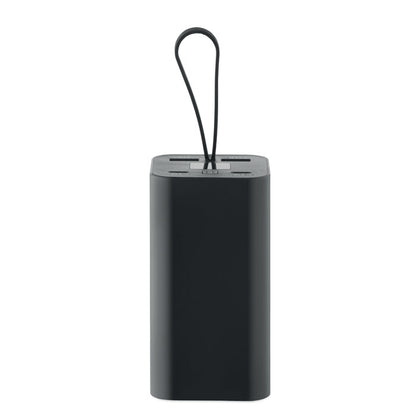 Detalle superior del power bank con pantalla digital