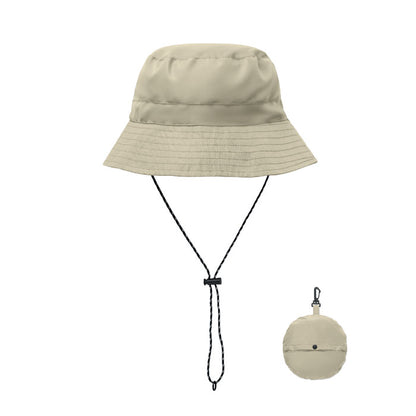 Gorro de pescador beige vista lateral