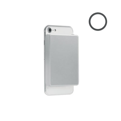 Power bank de aluminio reciclado vista en ángulo