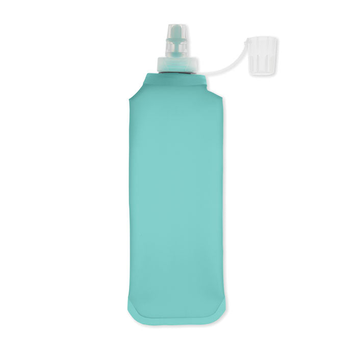BITER - Botella de agua plegable 500ml en color azul, ligera y portátil para uso en exteriores.